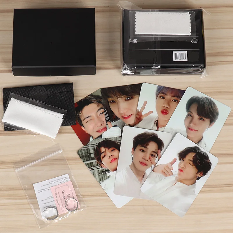 

New Kpop Bangtan Boys 925 Silver Rings Party Wedding Fashion Women Girls Couples Fans Gift Unisex Jewelry Decorations With Box