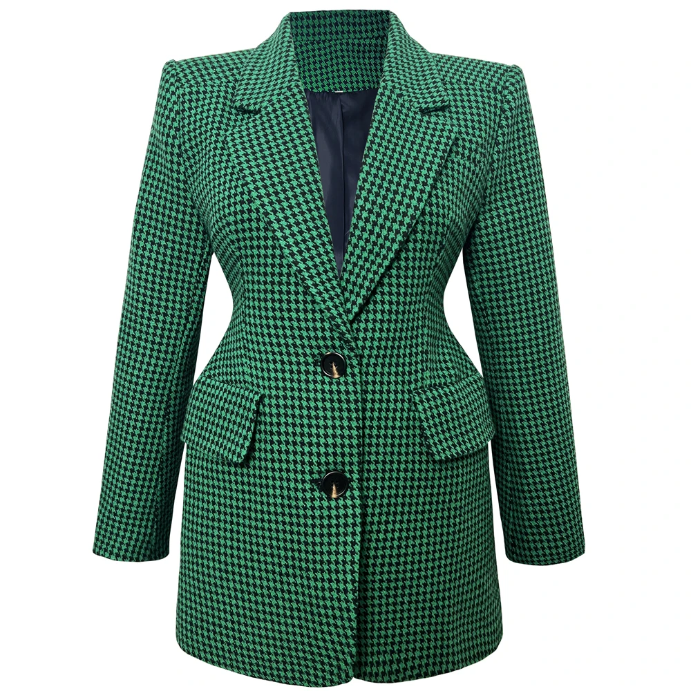 

2022 Spring And Autumn New High-end Women's Fashion Atmosphere Mid-length Women's Suit Jacket Coat High Quality Blazers