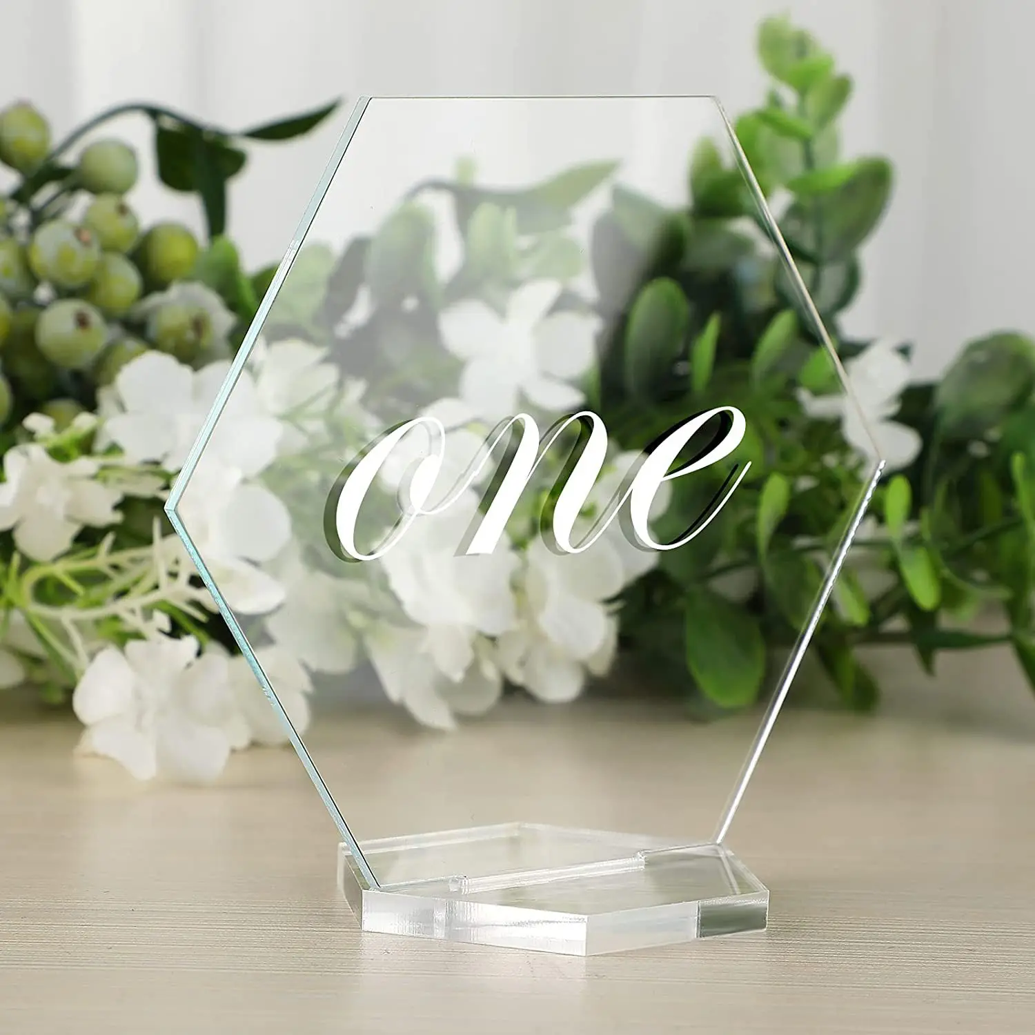 

20/30/50pcs Clear Acrylic Blank Hexagon Card for DIY Wedding Table Number Sign Guest Name Card Banquet Place Cards Decoration