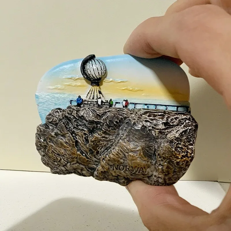Скандинавский норвежский Северный точечный магнит на холодильник 3D окрашенная