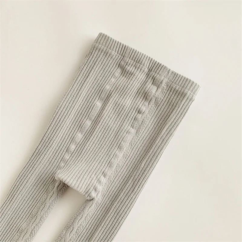 Детские Леггинсы Из Смеси Хлопка Для Девочек — Весенне-осенние Вязаные