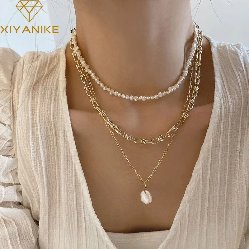 

XIYANIKE Punk Thick Chain Collar Necklace For Women Girl Choker Hip Hop Vintage Fashion New Jewelry Friend Gift Party Birthday