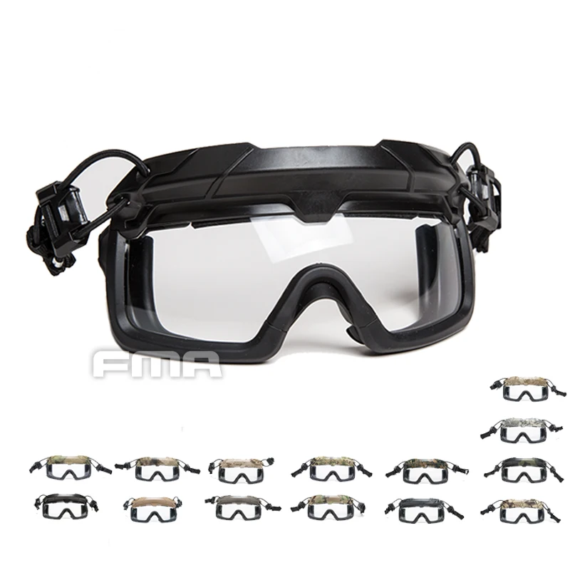 

Special Split Anti Fog Goggles For Tactical Helmets Lmpact Resistant CS Field Goggles 3mm Transparent Lens Series TB1333-W