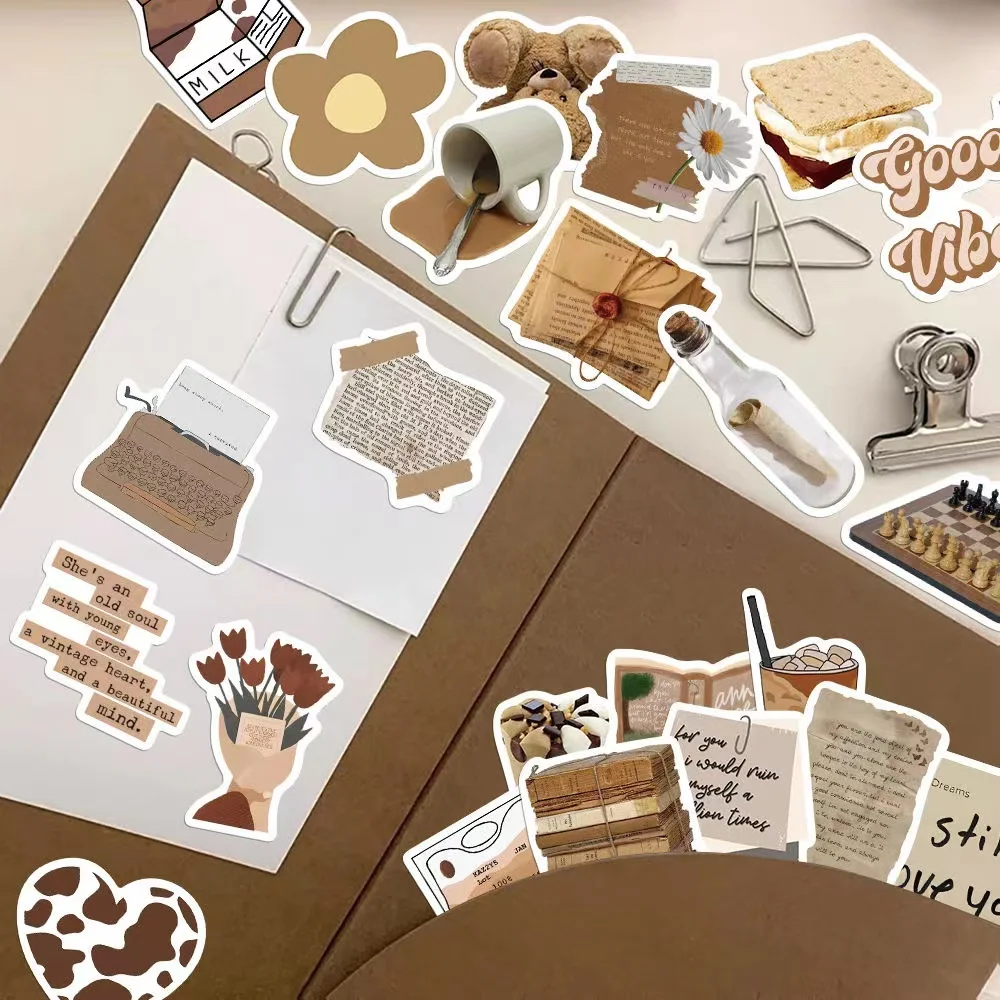 

10/60pcs Retro Bohemian Art INS Stickers Aesthetic Decal DIY Laptop Car Guitar Luggage Suitcase Cool Boho Sticker Kid Classic