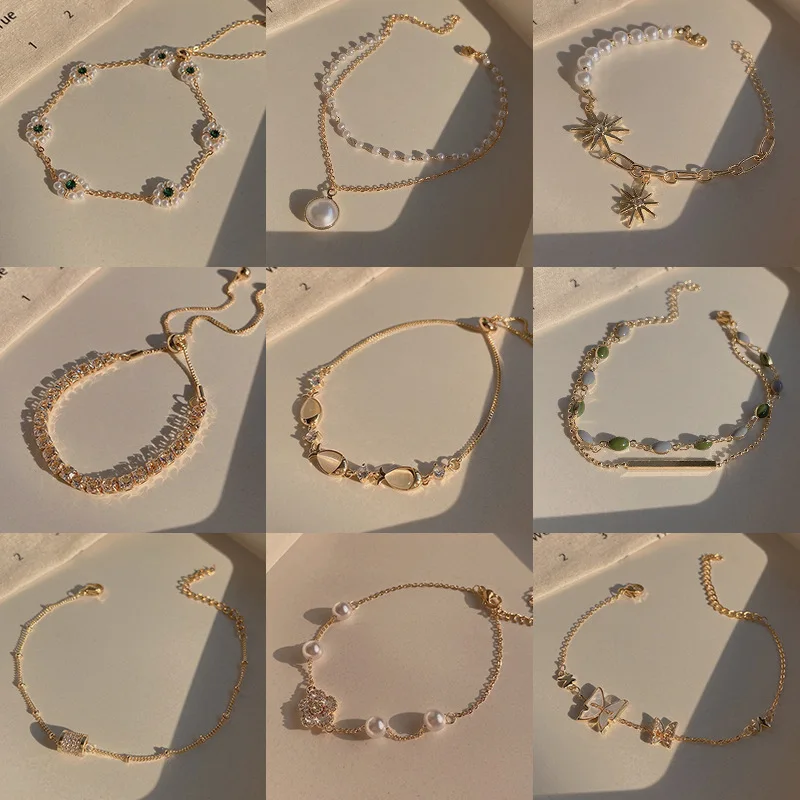 

Designer Brand Retro Pearl Bracelet Women's Titanium Steel Bracelets 100 Strands Handwear for Women Hot Sale Free Shipping