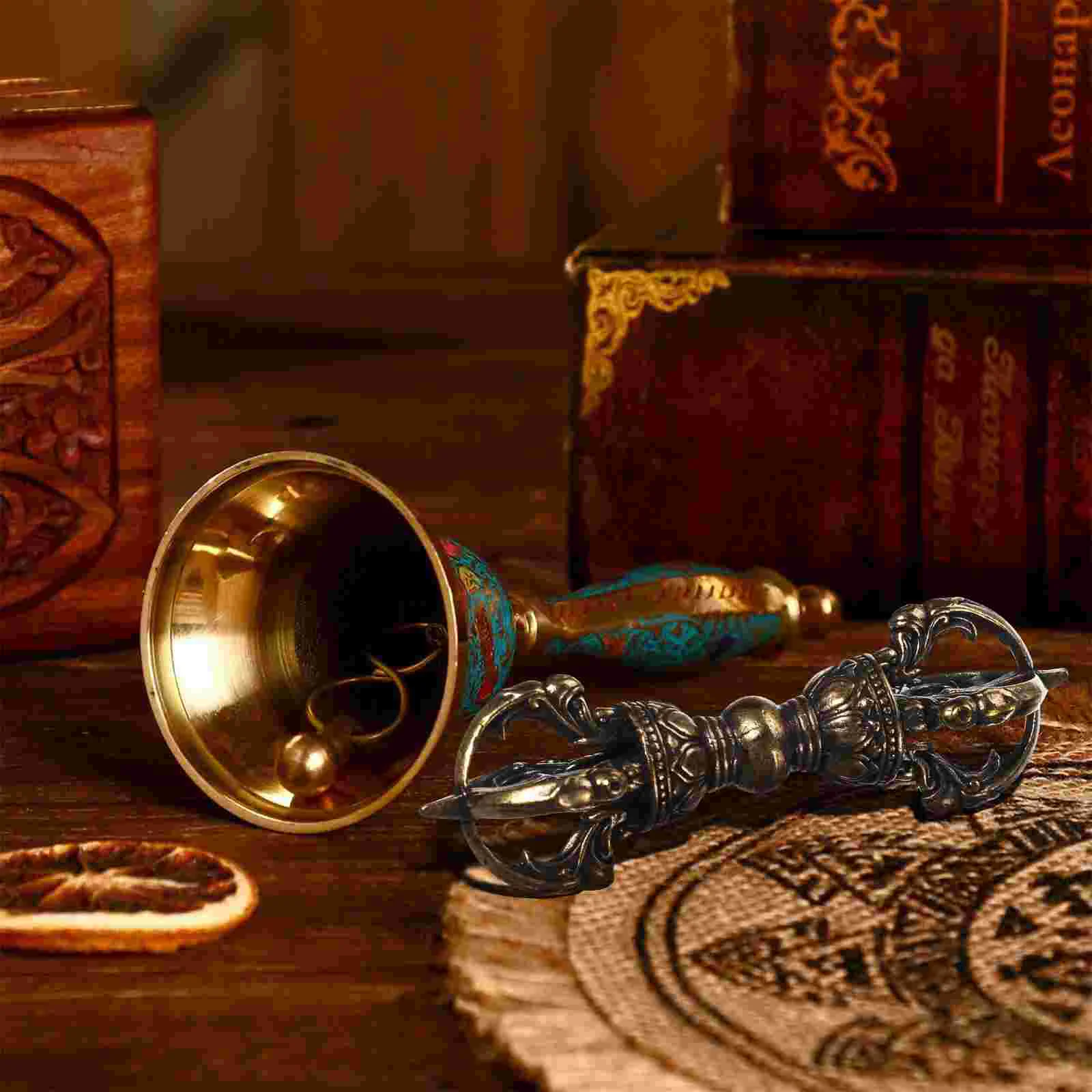 Винтажный орнамент декор с пестиком демона тибетский ваджр чужо золотые