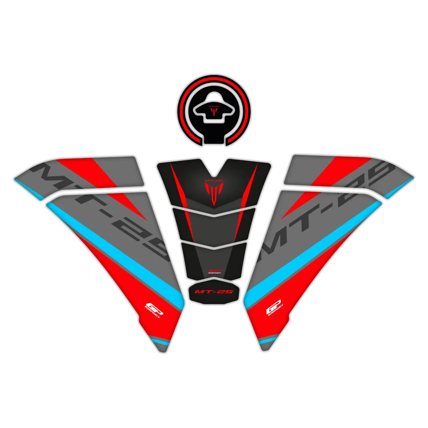 

GP композитный для фотографий-Набор ковриков для танков сине-красный