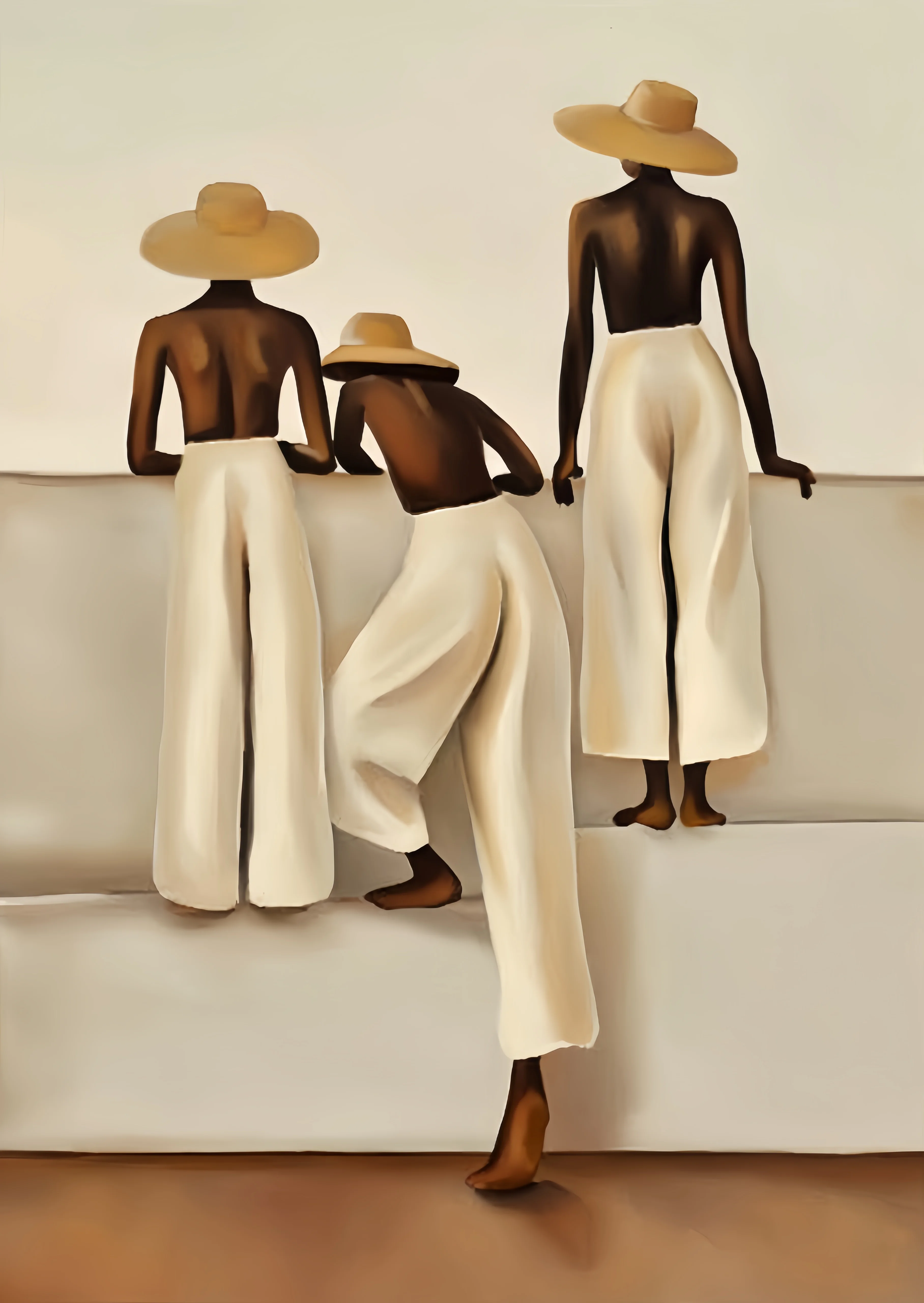 

Печать на холсте PANTINGART, бежевый, современный