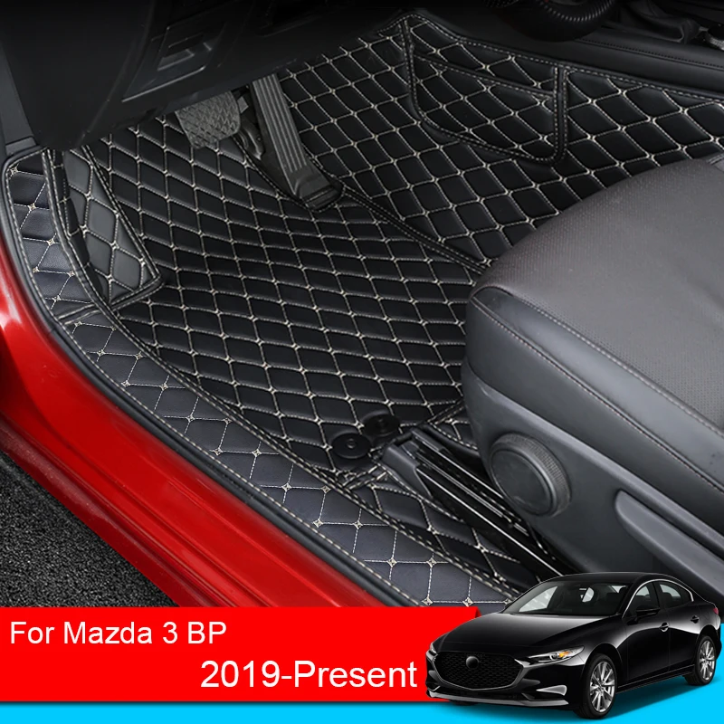 

Автомобильный полноразмерный коврик для ног из искусственной кожи для Mazda 3 BP 2019-Present LHD защита для пола водонепроницаемый коврик для авто ак...