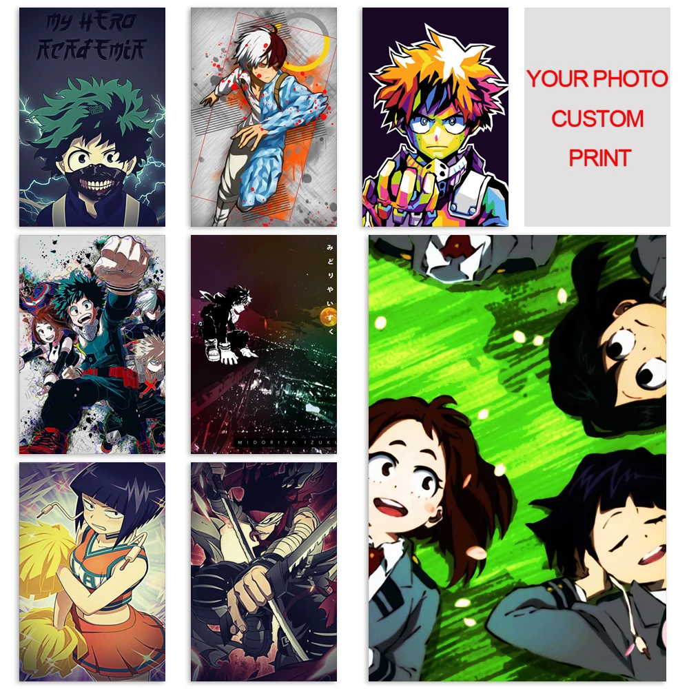 

Модульные картины Bakugou Katsuki, Декор для дома «Моя геройская Академия», настенные картины, современные картины на холсте, постер для спальни