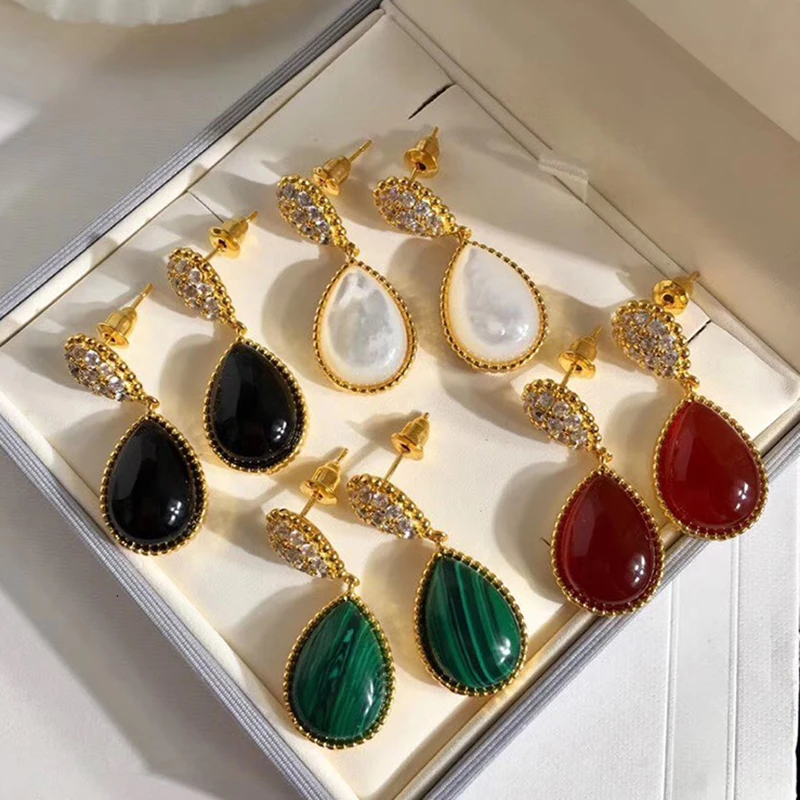 

Женские серьги из серебра 925 пробы, с подвеской в виде капли воды