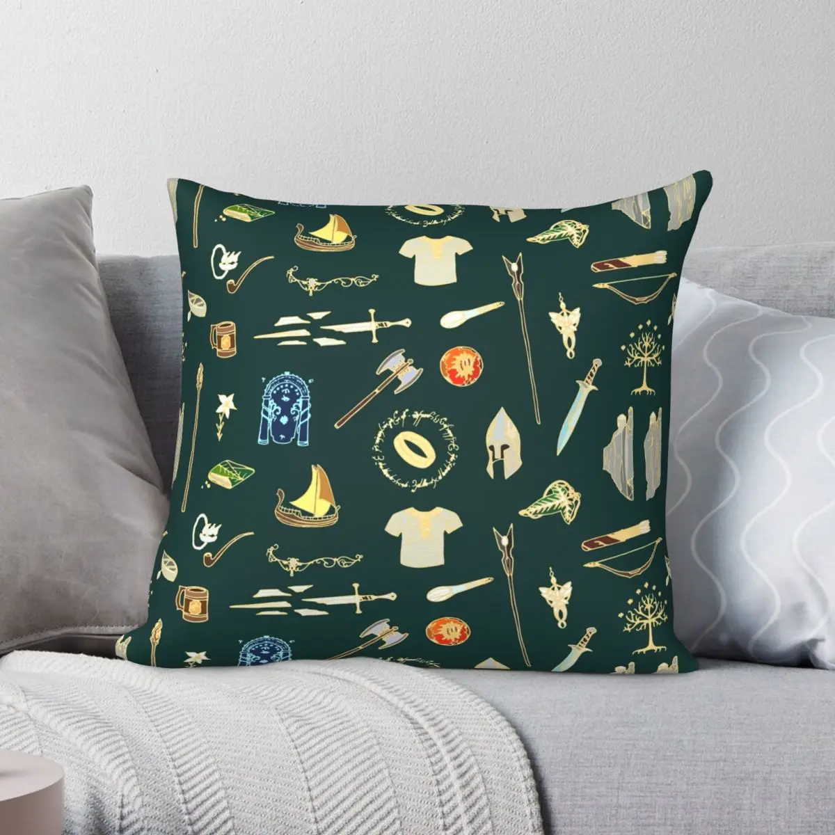 

Fantasy Pattern Pillowcase Polyester Linen Velvet Creative Zip Decor Pillow Case Room Cushion Case