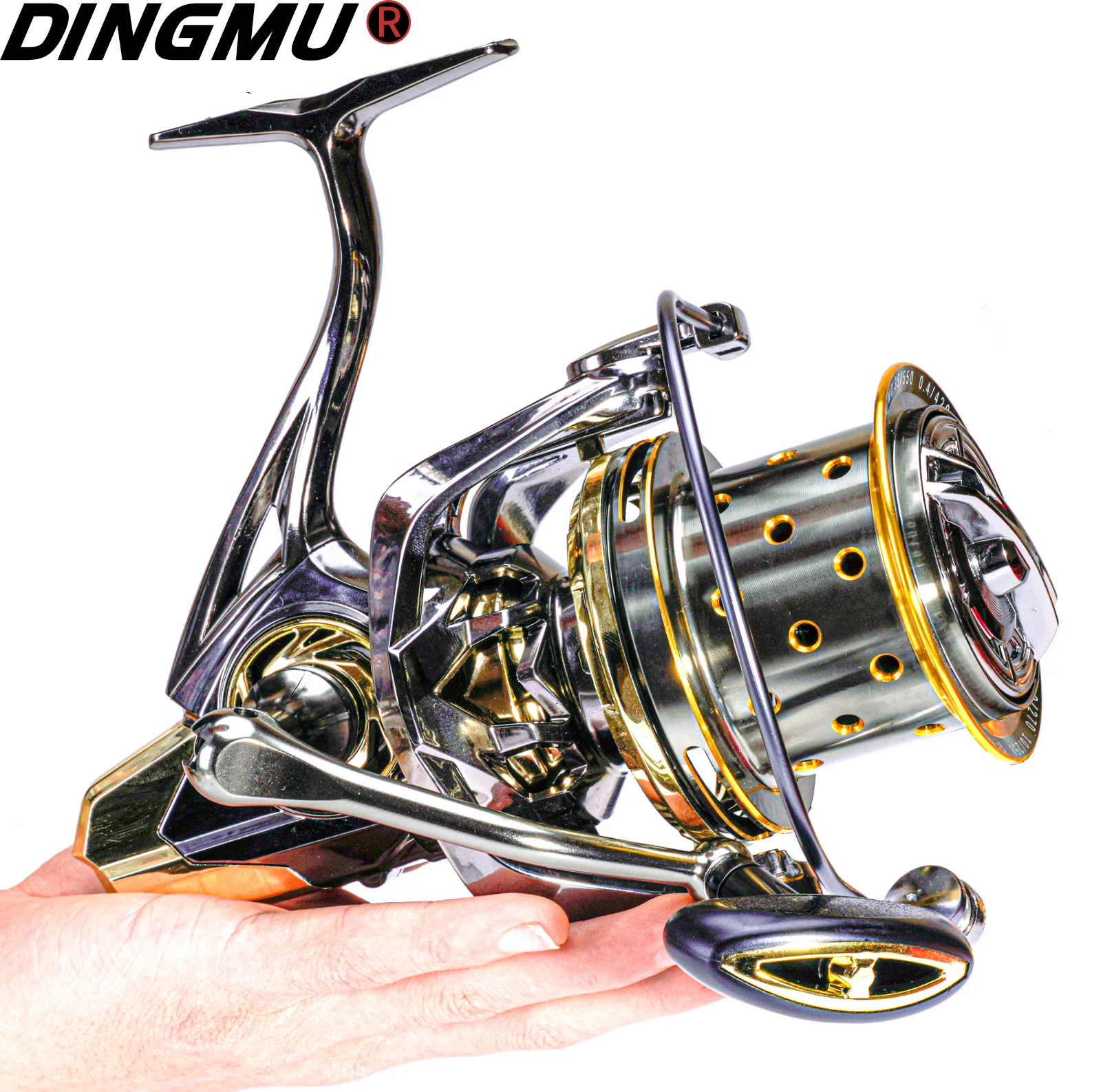 2021 Full Metal Fishing Reel Spinning Reels Carp 16+1BB Max Drag 25kg Carretel Peche De La Carpe Fish Moulinet Peche En Mer