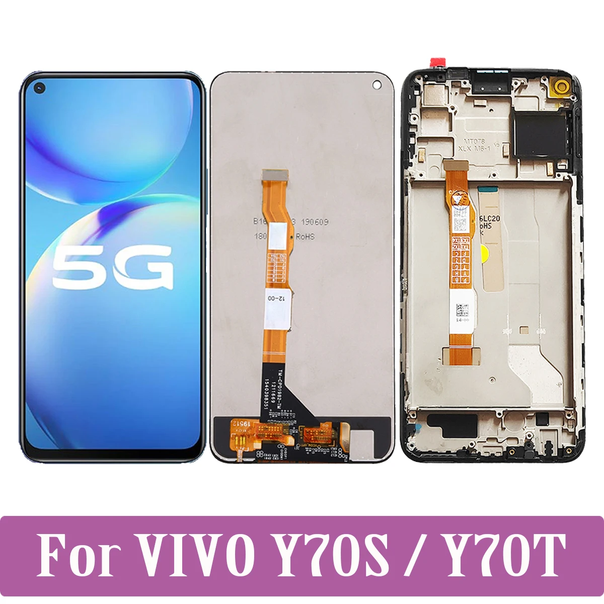 Оригинальный ЖК-дисплей для VIVO Y70S V2002A, сменный сенсорный экран с дигитайзером в сборе, дисплей 6,53 дюйма для VIVO Y70T, ЖК-дисплей