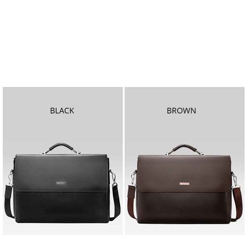 fashion business leather men shoulder bag briefcase laptop handbag 2022 casual man bag for male office messenger bags briefcases free global shipping
