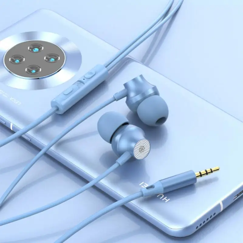 3.5mm Gaming Headset In-ear Mic Wire Earphone Sports 1pcs Headphones Stereo Earbuds Phone Accessories Type-c Metal