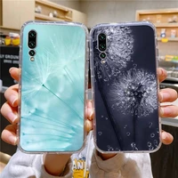 dandelion phone case for xiaomi 11 redmi note 11pro5g 8 8t 9 9a 9s 10 k30 10t pro ultra k40pro transparent case