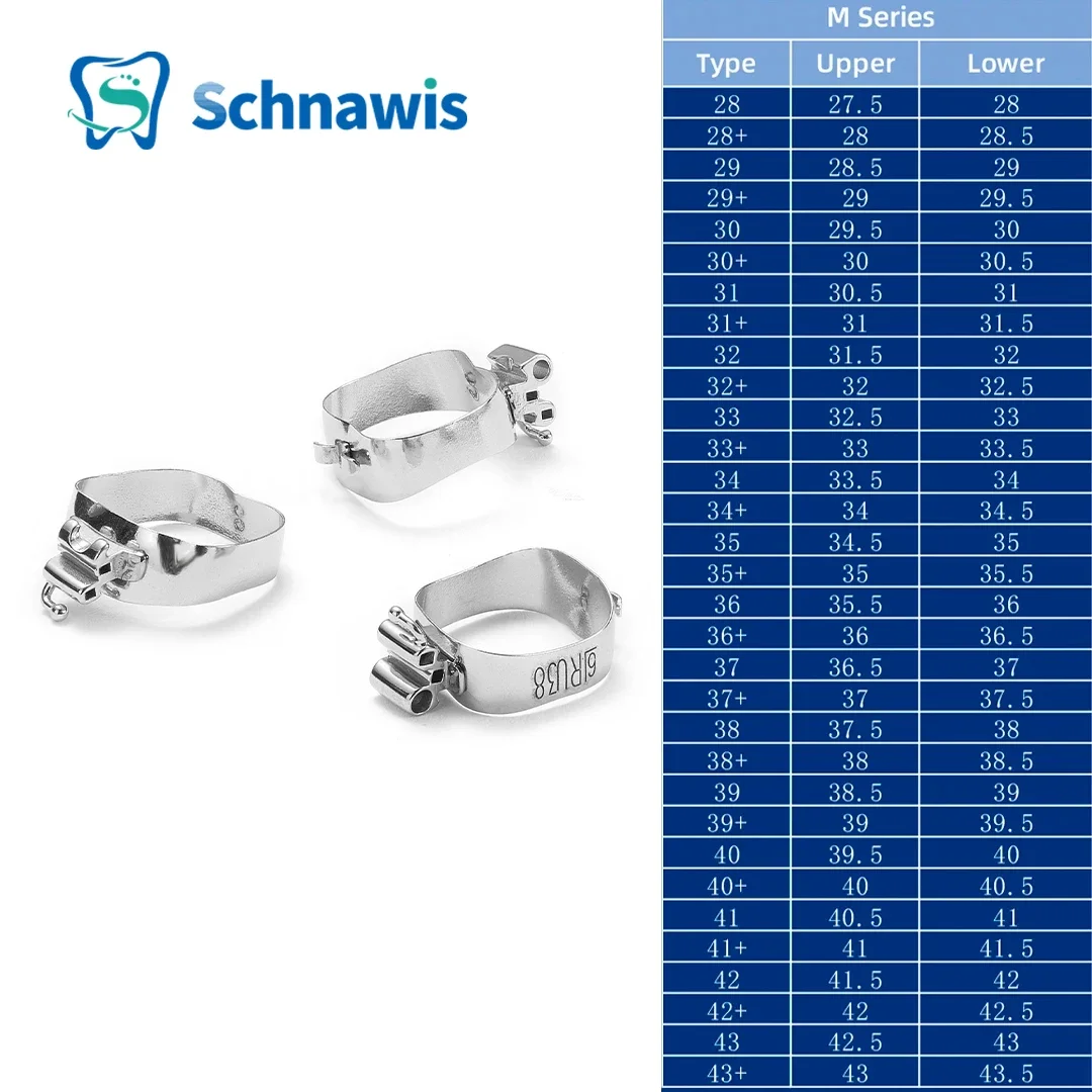 Стоматологические Ортодонтические полосы U3/L2 4 шт. 1-я молярная полоса
