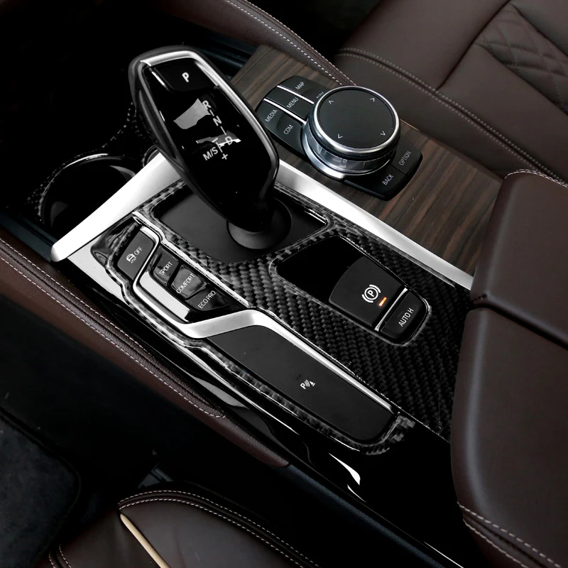 Фото Для BMW 5 серии G30 6GT G32, аксессуары, защитная наклейка из углеродного волокна, кнопки переключения передач, крышка панели, внутренняя отделка, Стайлинг автомобиля №3