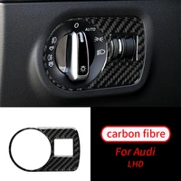 for audi tt 8n 8j mk1 mk2 mk3 2008 2014 real carbon fiber headlight switch cover trim car interior accessories