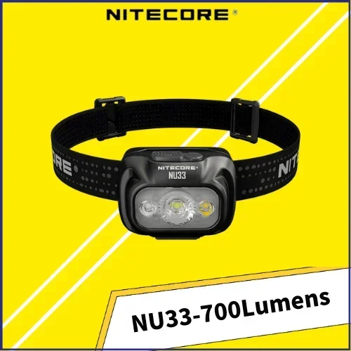 

NITECORE NU33 700 люмен с тройным выходом, перезаряжаемый налобный фонарь USB-C, встроенный аккумулятор емкостью 2000 мАч, белый свет, + красный свет, фара