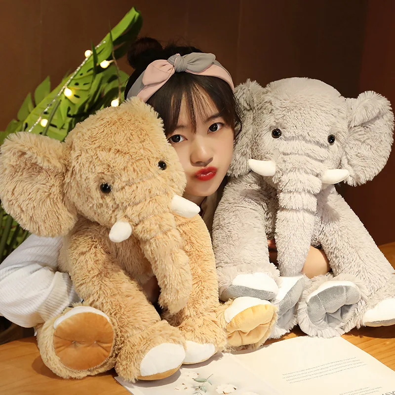 

45cm Kawaii Elephant Plush Toy Soft Sleeping Pillow Stuffed Animals Appease Fluffy Pillow Toys for Children Girls Birthday Gift