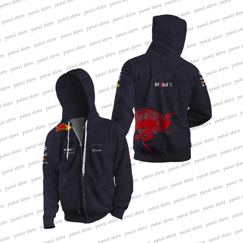 

2022 New Men's Hoodie F1 Racing Race Red Animal Team Formula One Extreme Sports Lover Bull Jacket Outdoor Sweatshirt Large Top 6