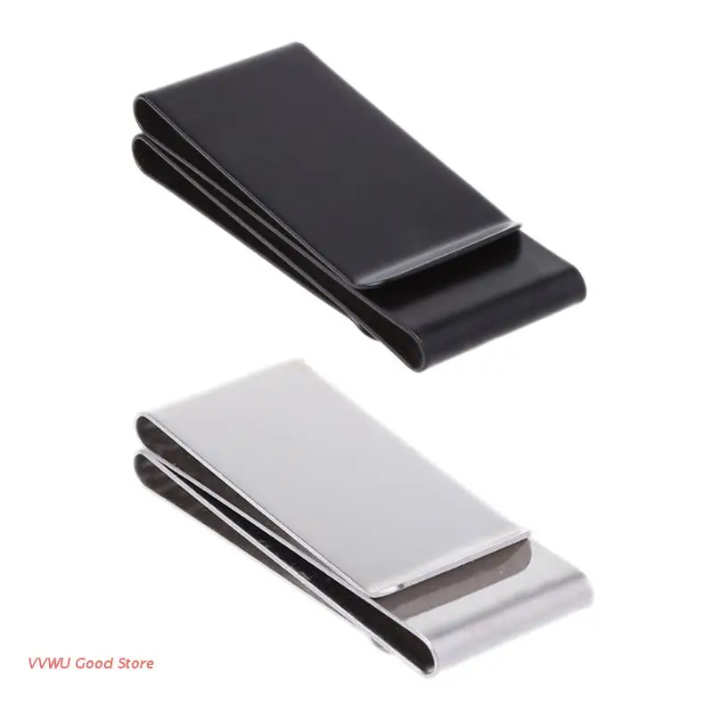 

Stainless Steel Slim Double-sided Money Clip Purse Wallet Credit Card ID Holder