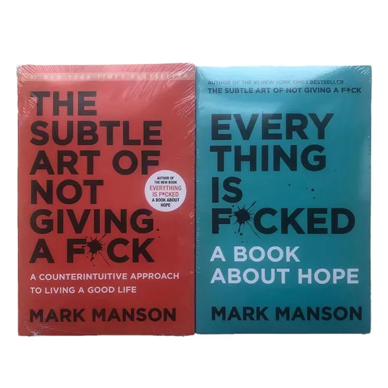 

2 Books The Subtle Art of Not Giving a F*ck + A Book About Hope Rebuilding Happiness Companion English Literature Book