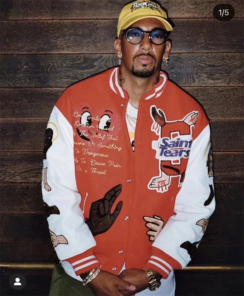 Мужская бейсбольная куртка Saint Michael Ball Star с вышивкой