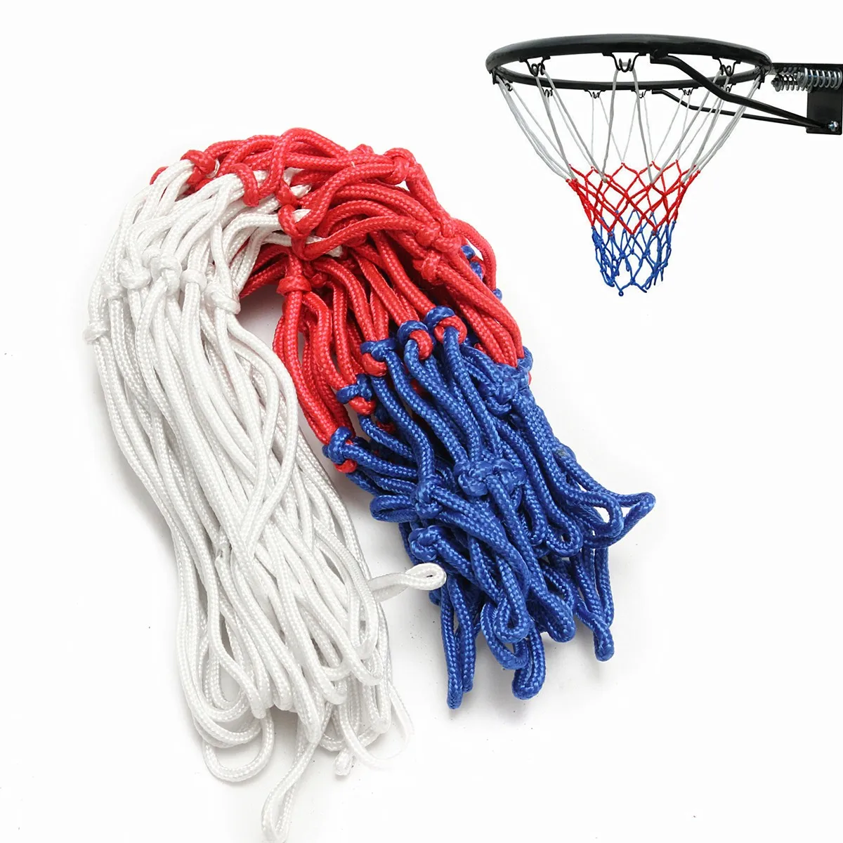 

5mm Basketball Rim Mesh Net Durable Basketball Net Heavy Duty Nylon Net Hoop Goal Rim Mesh Fits standard basketball rims