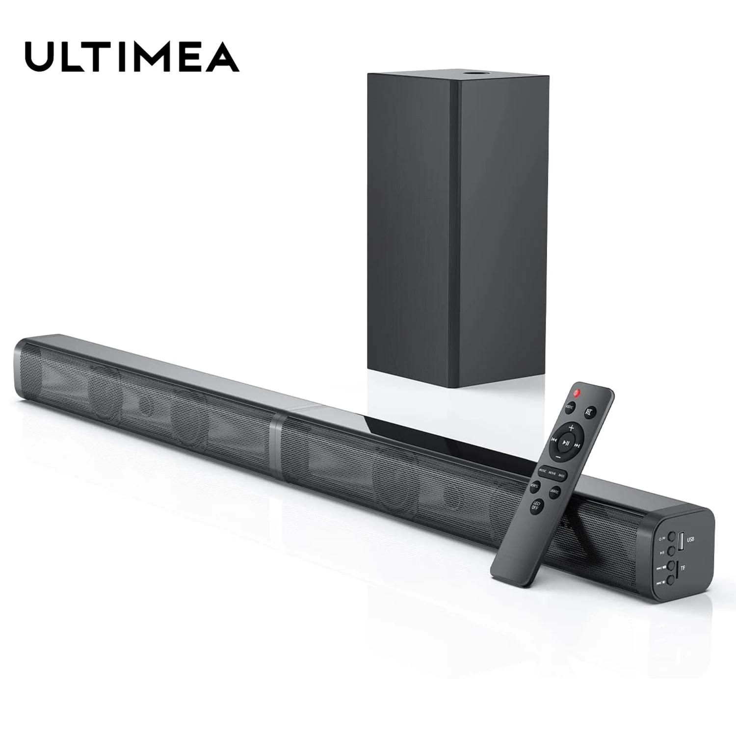 ТВ-Саундбар ULTIMEA 100 Вт Bluetooth-динамик 2 1 звуковая система для домашнего кинотеатра 3D