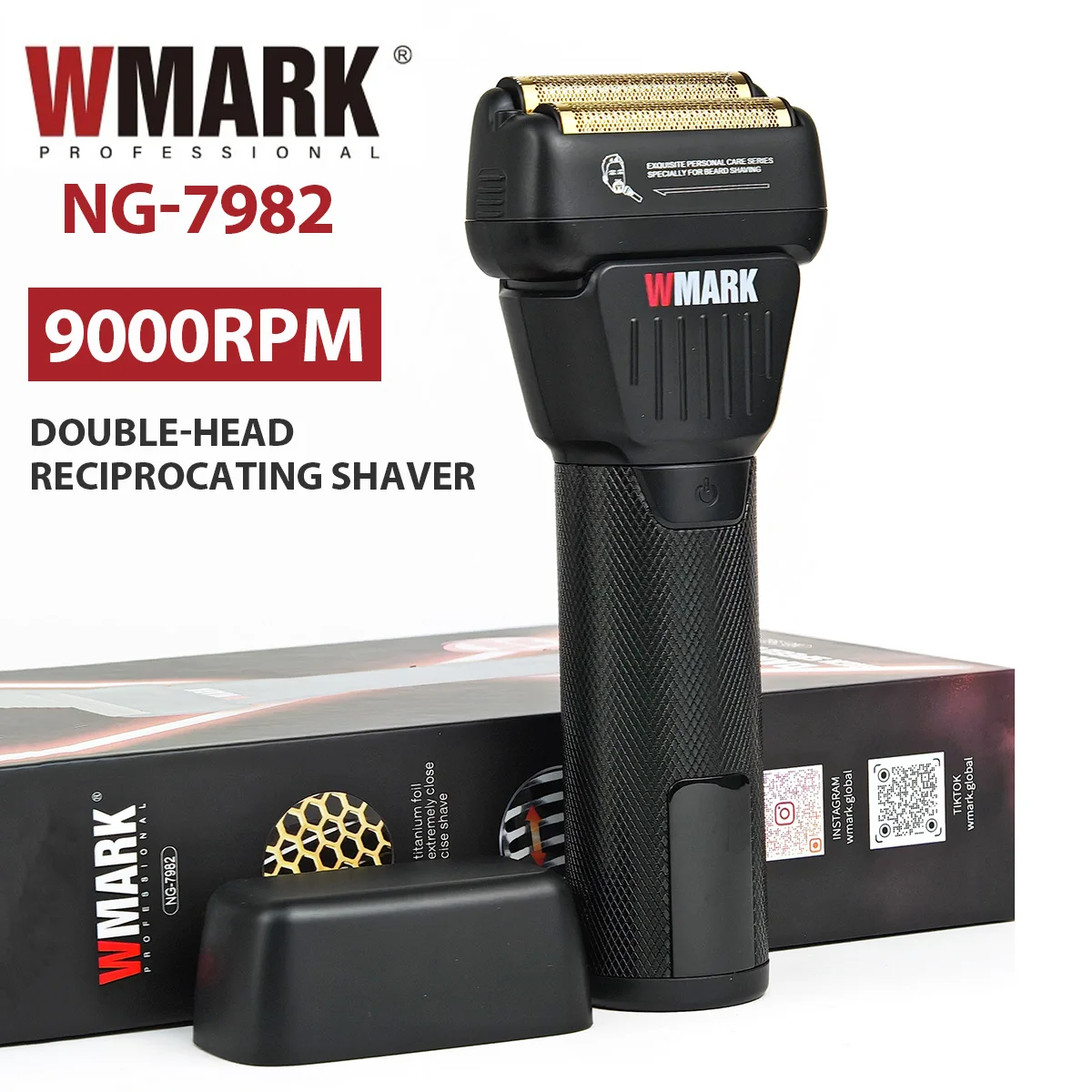 WMARK NG-7982 9000 об/мин нержавеющая сталь с гравировкой и титановым покрытием