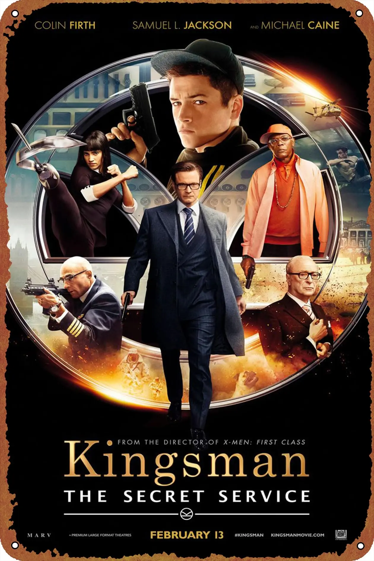 Настенный плакат в стиле секретной службы Kingsman 8x12 дюймов