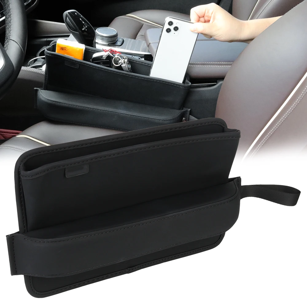 

Gap Plug Filler Phone Key Holder Stowing Tidying Leather Interior Accessories Car Seat Gap Slot Storage Box Seat Slit Gap Pocket