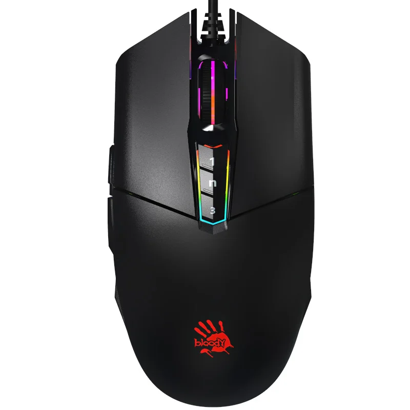 Проводная игровая мышь A4tech Bloody P91 красочные блики профессиональная геймерская