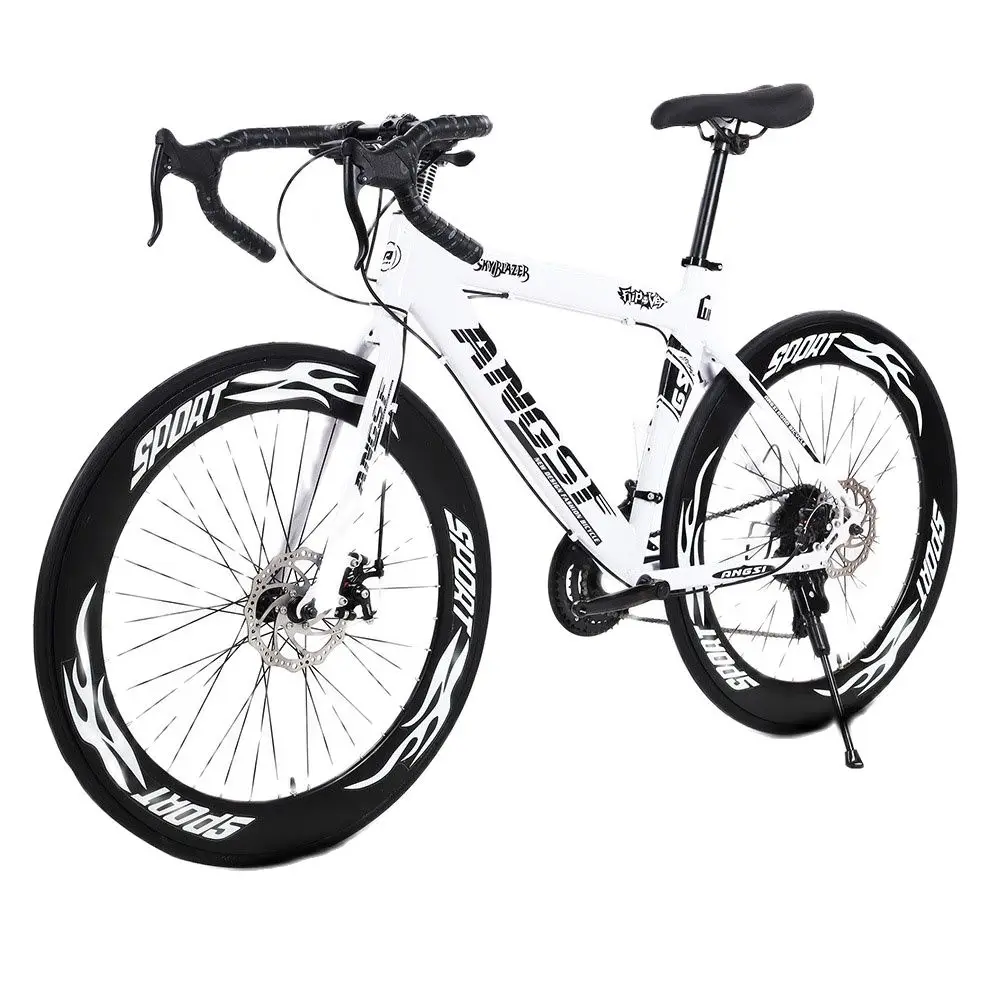 

26 Inch Mountain Bike 24 Speed Mountain Bike Double Disc Brake Carbon Steel Frame Hard Frame Comfortable Seat Resistance Rubber