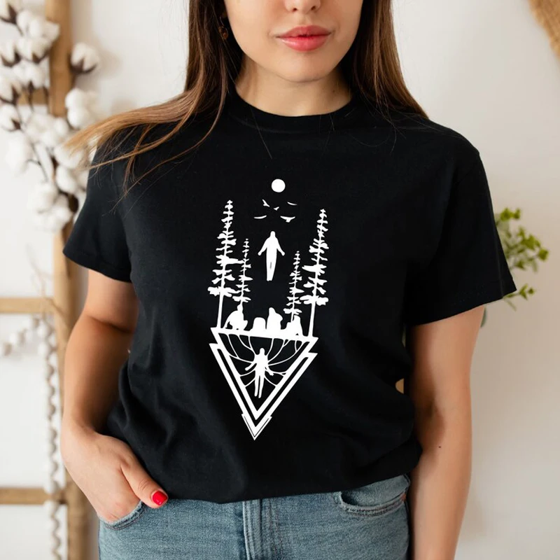 

Running Up That Hil Max T Shirt Women Demogorgon Eddie Munson Tshirt Summer Cotton Short Sleeve Women's Top Tees Hawkins Clothes