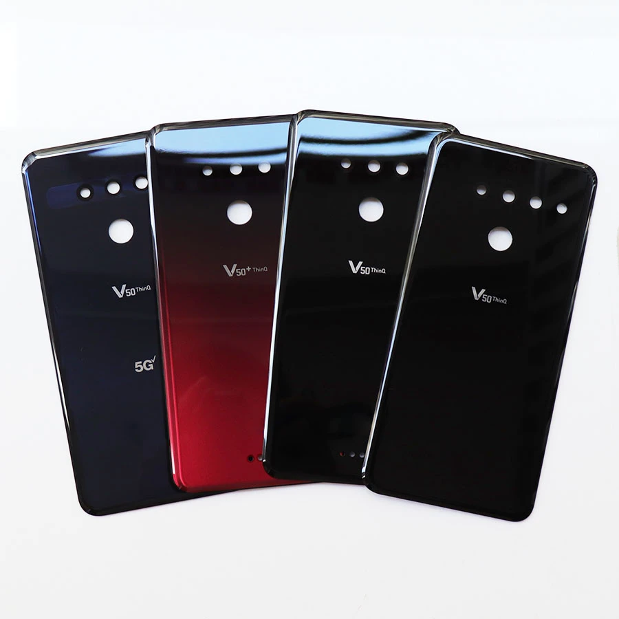 

Glass Battery Cover For LG V50 ThinQ 5G LM-V500N V500 Battery Door Back Glass Housing Cover Repair Parts With Adhesive