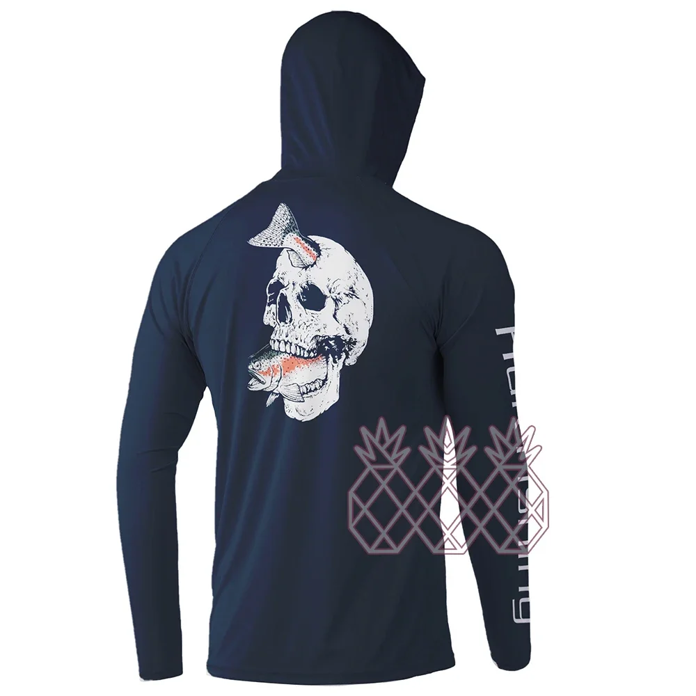 Футболка с капюшоном для рыбалки длинным рукавом