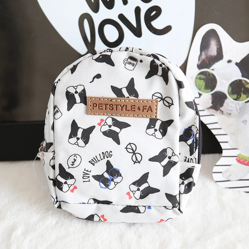 Dog Backpack French Bulldog Terrier Print Pet Harness Leashes Set Small Animal Chest Rope Leading Product Chihuahua |