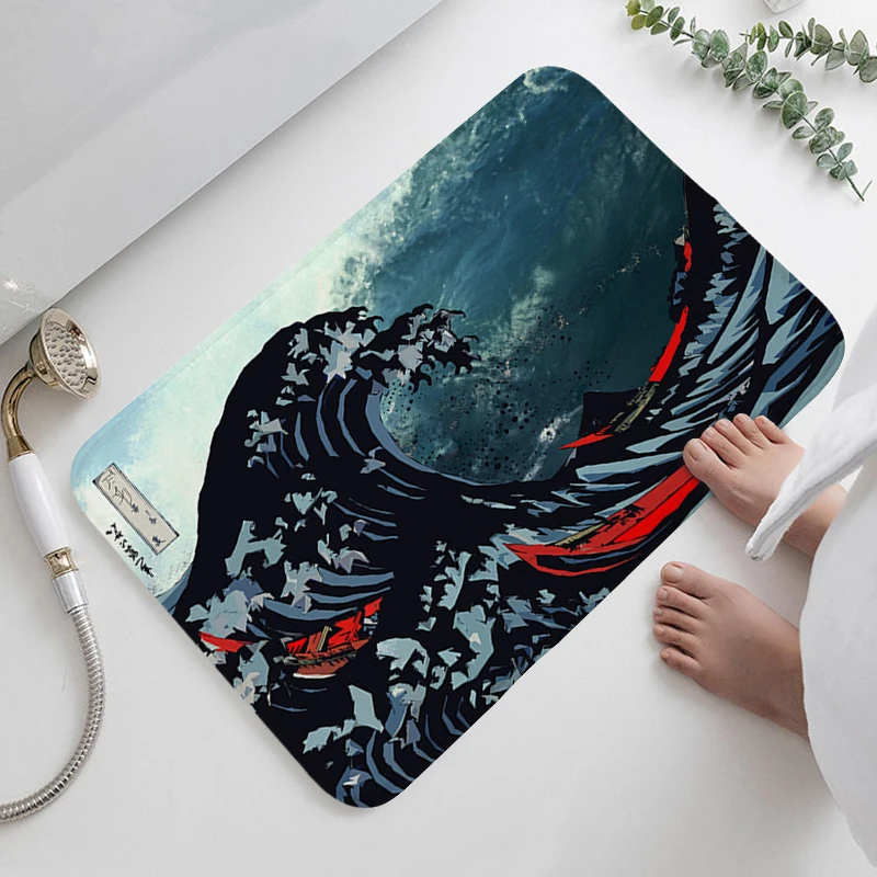 Коврик для входной двери под заказ японская D-волна коврик ног в ванную комнату