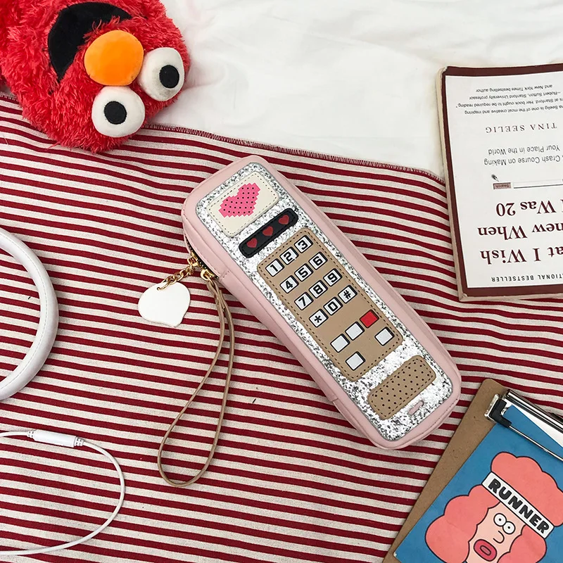 

Creative Funny Personality Phone Model Clutch Bag European And American Fashion Sequin Mobile Phone Small Bag For Girls 2022 New