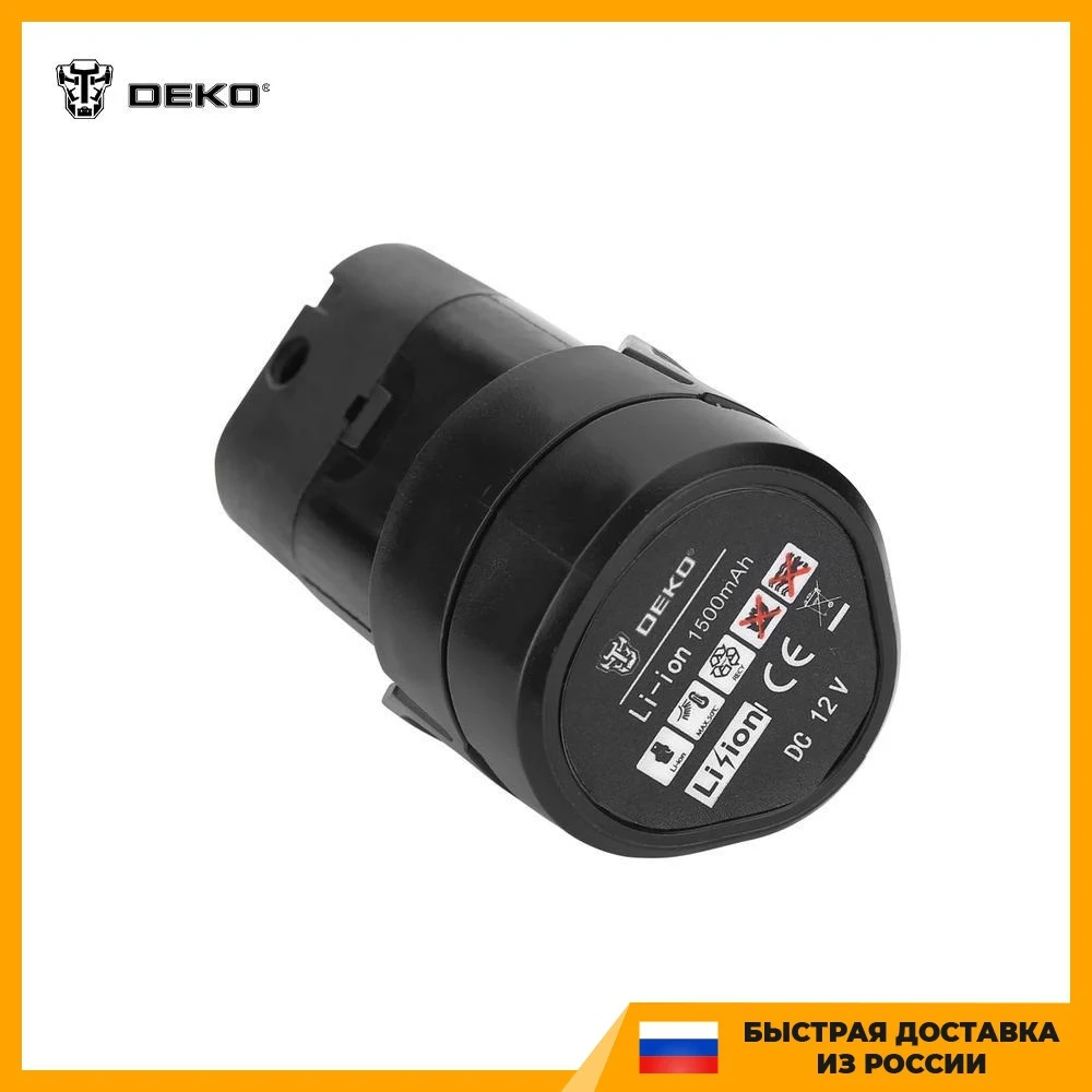 Литий-ионный аккумулятор DEKO для дрели-шуруповерта GCD12DU3 12В 1 5А*ч без индикаторов
