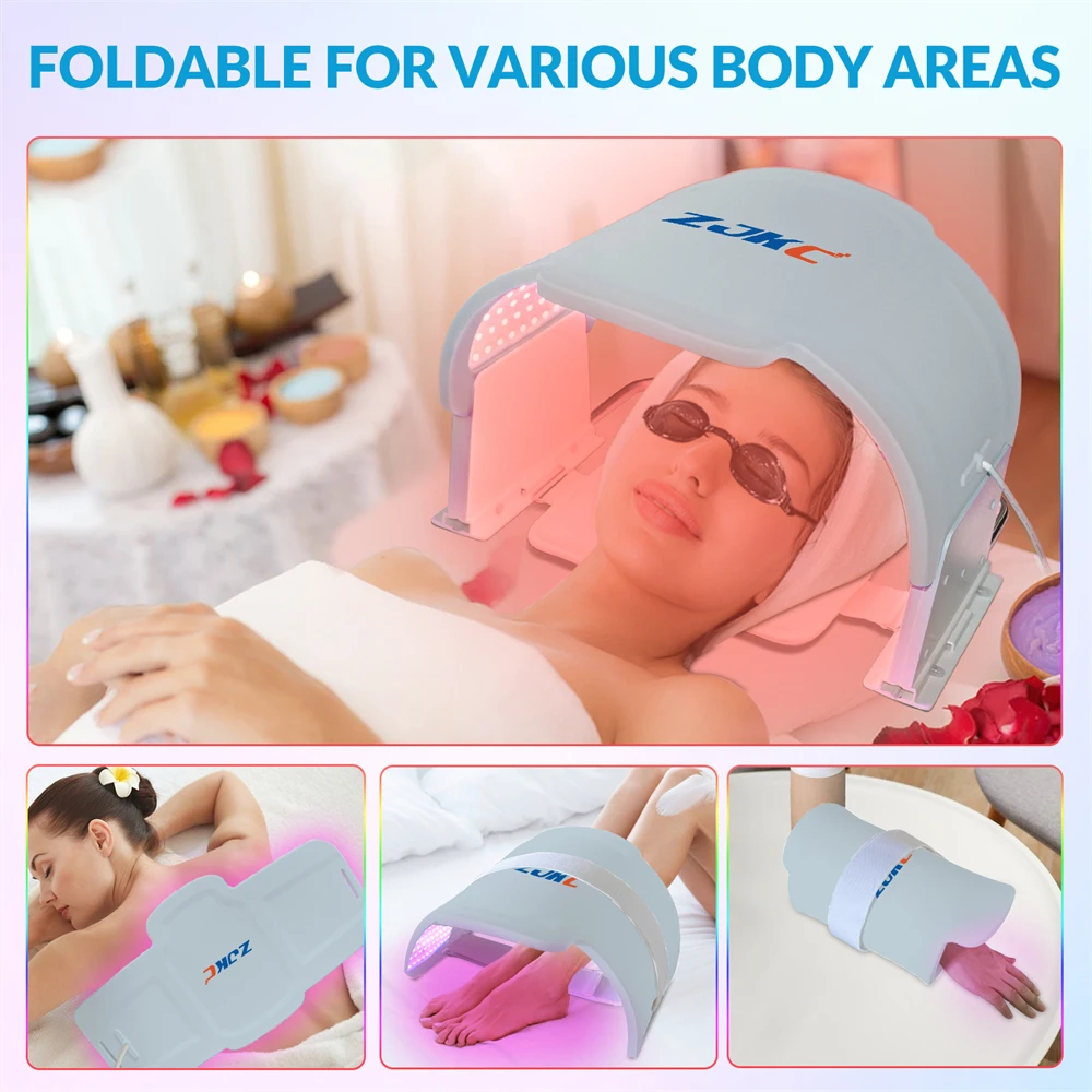 ZJKC 990 шт. силиконовая лампа для фототерапии лица 7 цветов светодиодная