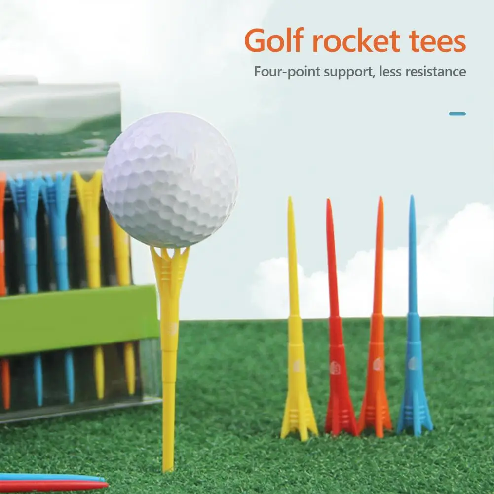 

2Pcs Golf Tees Wear-resistant High Stability Low Friction Easy Installation Unbreakable Long Golf Tees Golf Training Tools