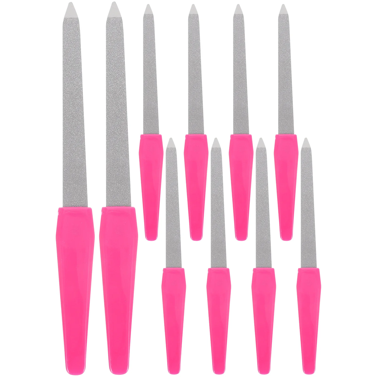 

10 Pcs Fingernail Kit Double Sided File Files Women Natural Nails Bulk Metal Man