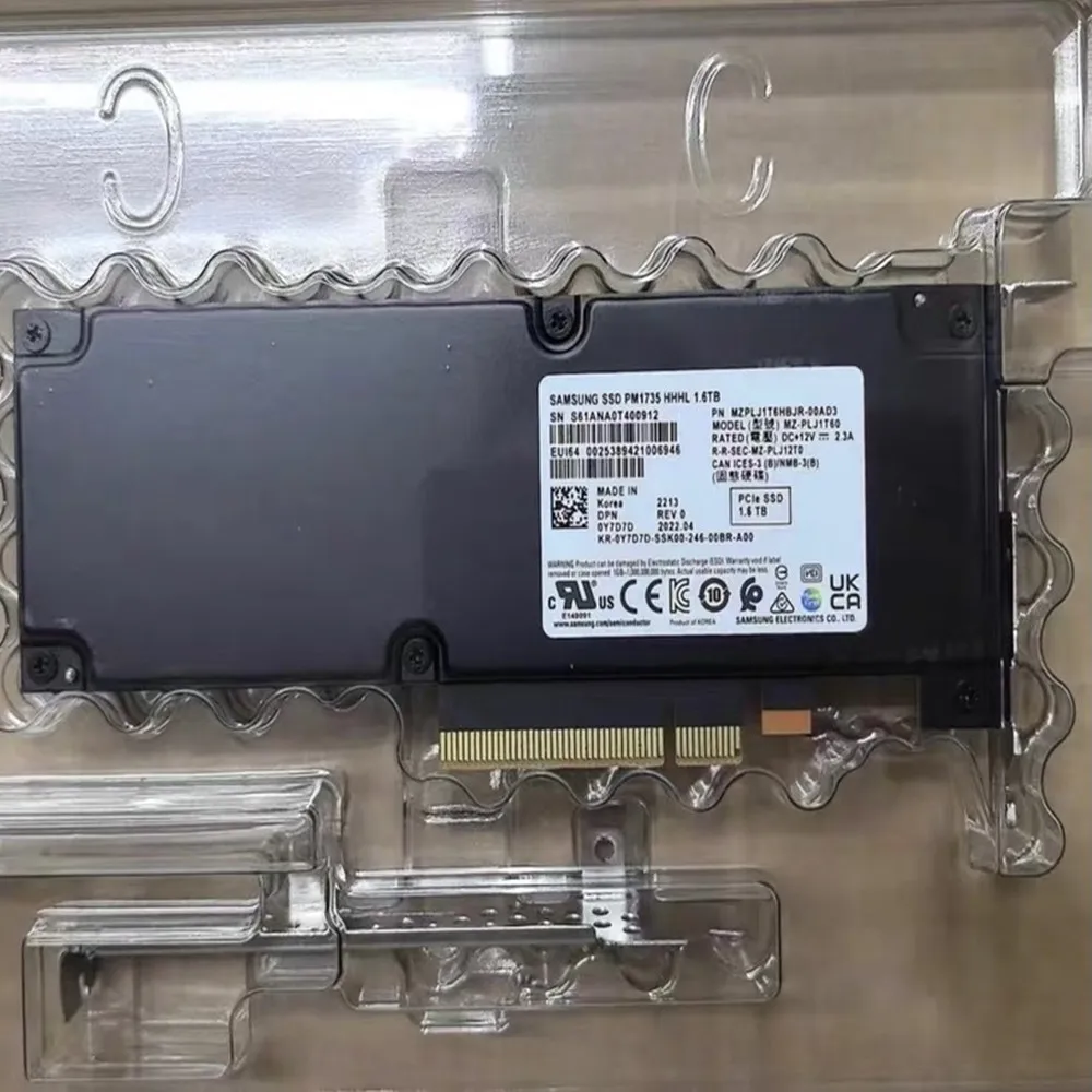 Фото Оригинальный твердотельный накопитель для Samsung PM1735 1,6T HHHL PCIE4.0 AIC Card Enterprise, новый №2
