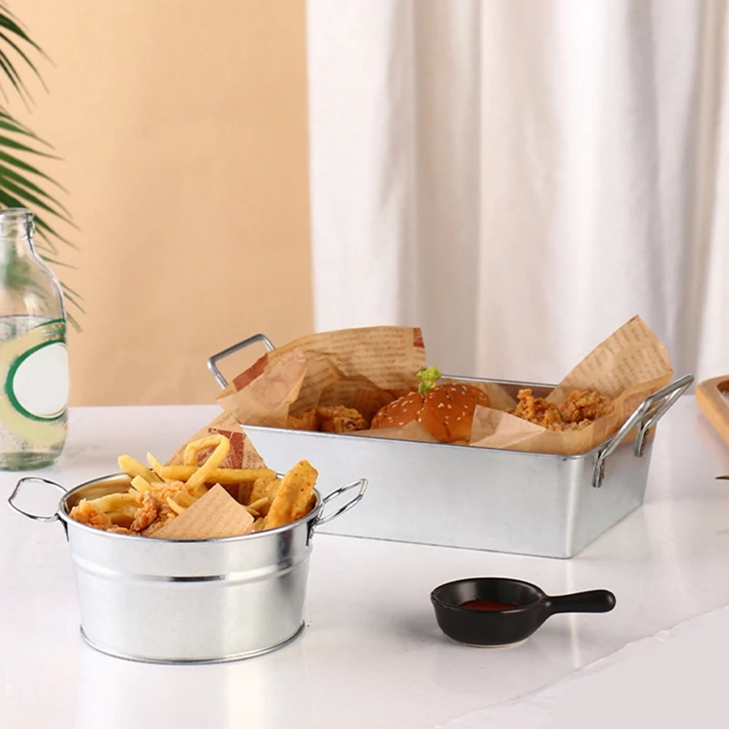 Корейская жареная куриная сковорода для закусок с картошкой фри ручкой