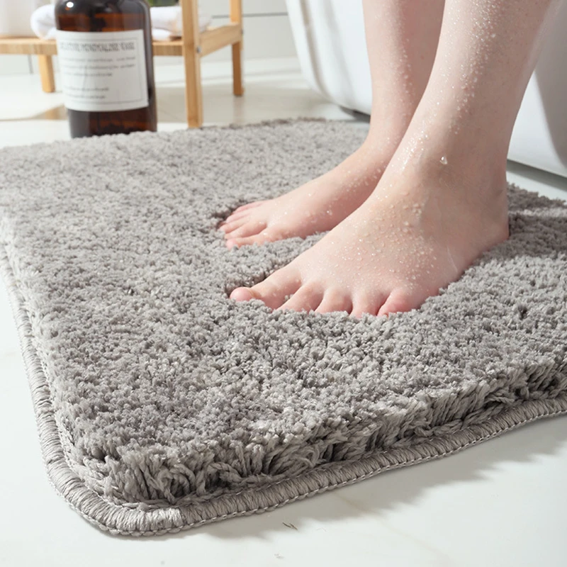 

Bathroom Non-slip Absorbent Floor Mat Solid Color Household Bedroom Rug Toilet Door Mats Minimalist Living Room Carpet коврик 러그